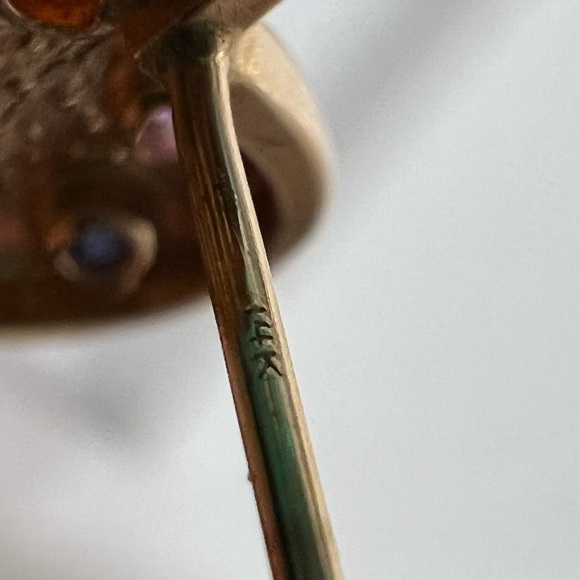 My Story Rainbow Reese 14K Yellow Gold & Mixed-Stone Heart Stud Earrings - Picture 5 of 12